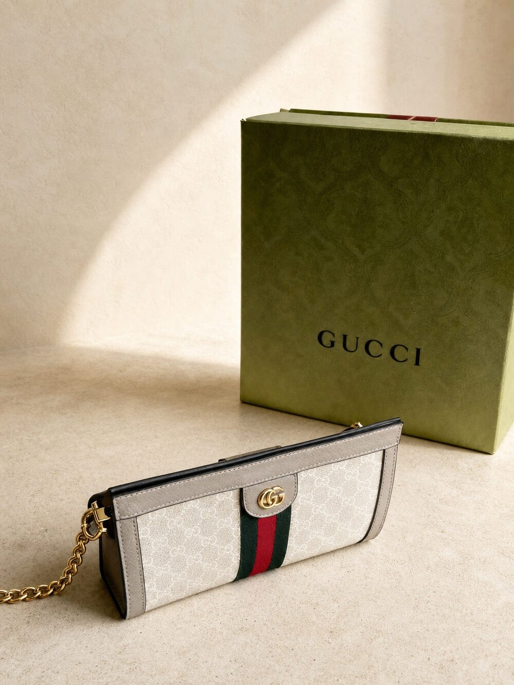 Gucci Ophidia Small Purse with Gold Double G and Light Beige Trim - Picture 4 of 5